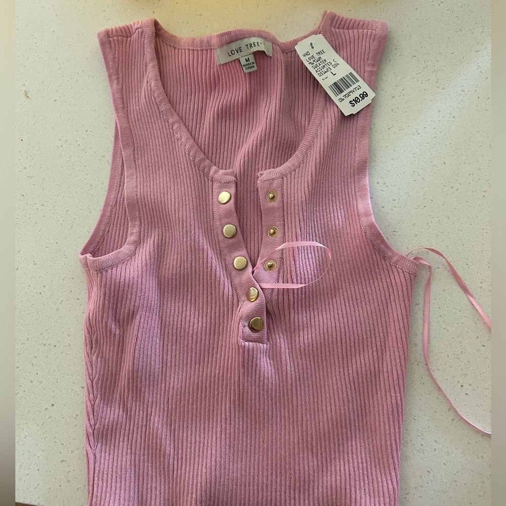Pink seamless crop Love Tree too